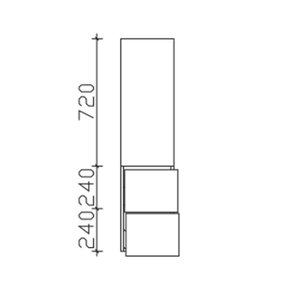 Pelipal Contea Midischrank, 1 Tür, 2 Auszüge, 45 cm