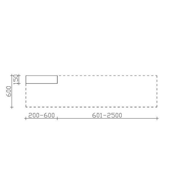 Pelipal PCON Abdeckplatte variabel 20 mm Stärke - Massivholz Eiche