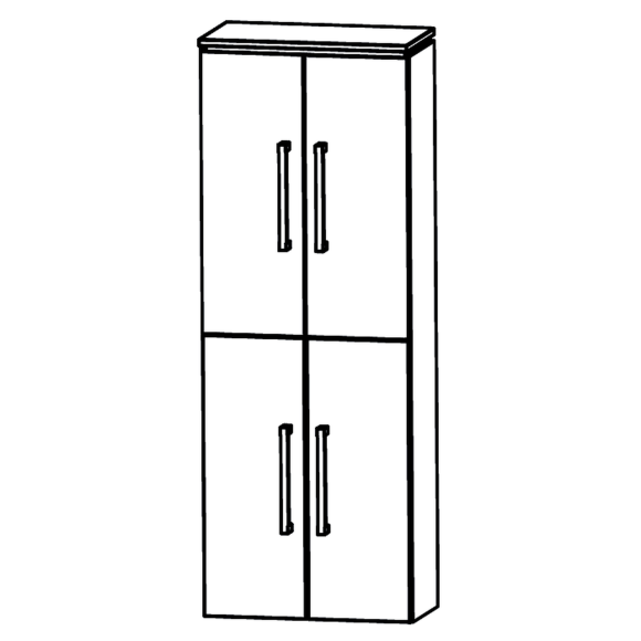 Puris Cool line Hochschrank mit vier Drehtüren, 60 cm