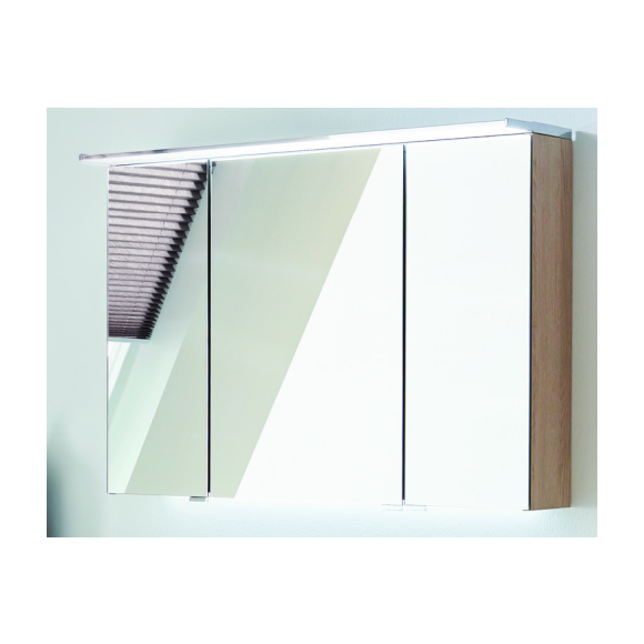 Puris Fine line Spiegelschrank, 3 Türen, doppelt verspiegelt, 90 cm
