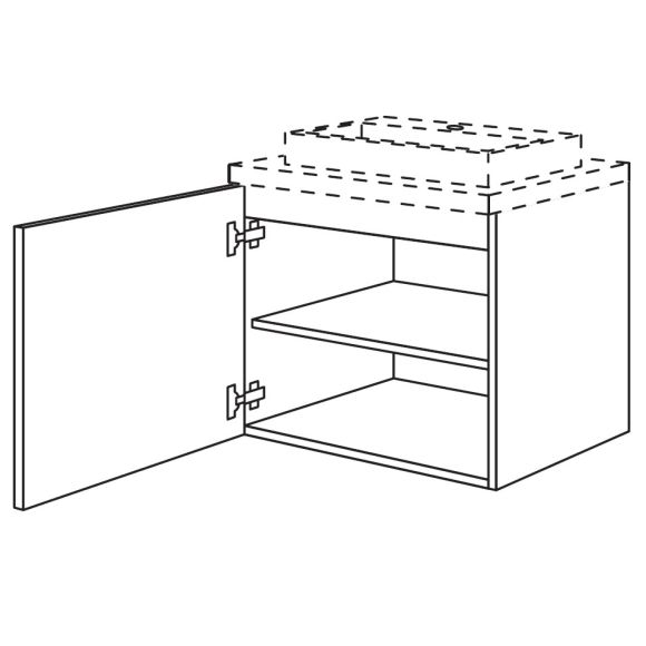 Nobilia LINE-N Badezimmer-Waschtischschrank, 40 cm