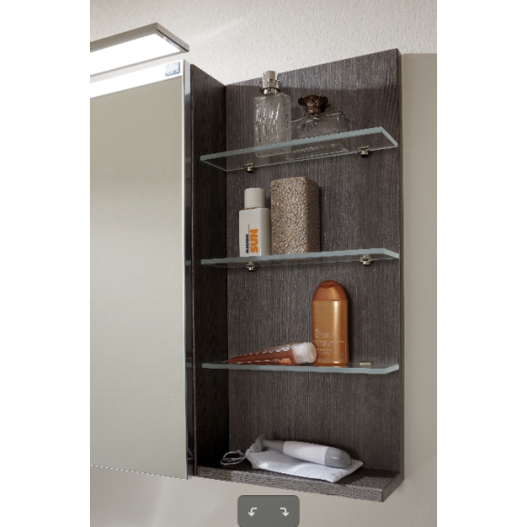 Marlin Marlin Bad 3160 Spiegelschrank, Acryloberboden mit LED-Beleuchtung, 1 Regal rechts,120 cm