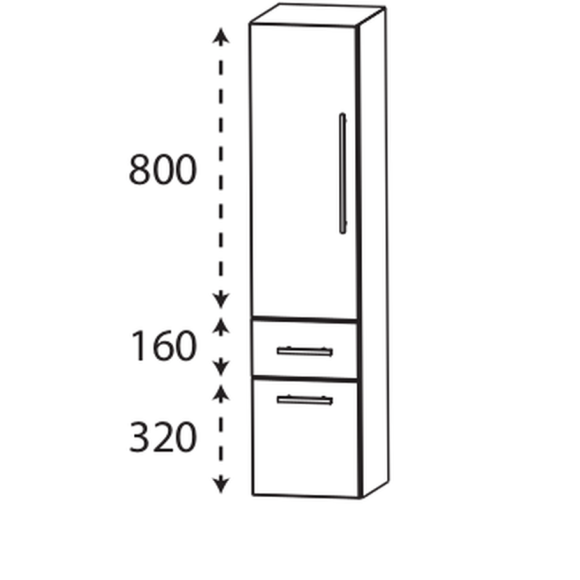 Puris Kera Plan Mittelschrank, 40 cm