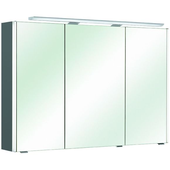Pelipal Neutrale Spiegelschränke Spiegelschrank, inkl. LED-Aufsatzleuchte und Farbtemperaturwechsel, 102 cm