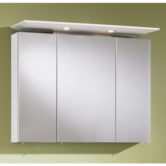 Marlin 3040city Spiegelschrank, gerader Oberboden inkl. 2x20W Halogenstrahler, 90 cm