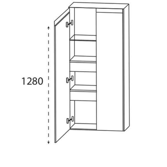 Puris c!puro Mittelschrank mit Innenschubkästen, 60 cm