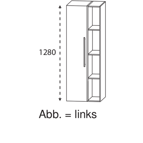 Puris Beimöbel Mittelschrank mit Fachböden, 50 cm