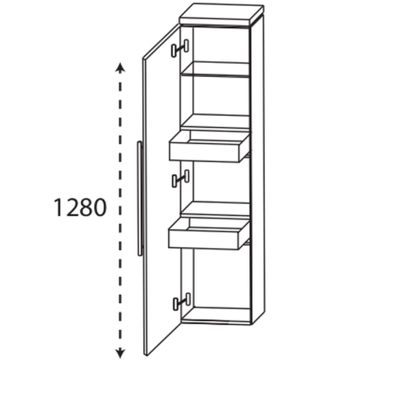 Puris Cool line Mittelschrank mit Innenschubkasten, 30 cm