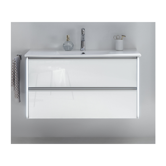 Pelipal Serie 6040 Waschtischunterschrank mit LED-Profilen, 98 cm