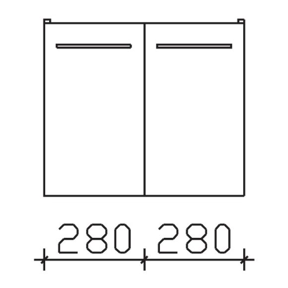 Pelipal Serie 9005 Waschtischunterschrank, 2 Drehtüren, 56 cm