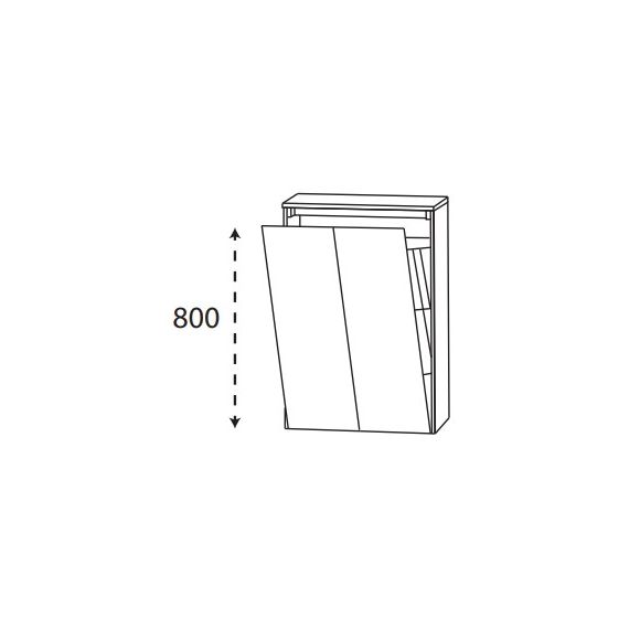 Puris Unique Highboard mit Wäschekippe, 62,5 cm breit