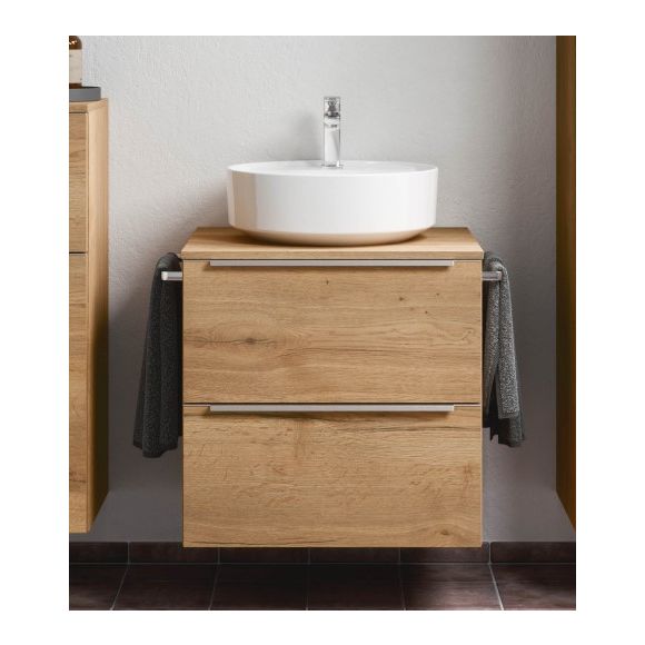 Nobilia Schnell-Lieferprogramm  Waschtisch mit Unterschrank, Eiche Sierra, 60 cm