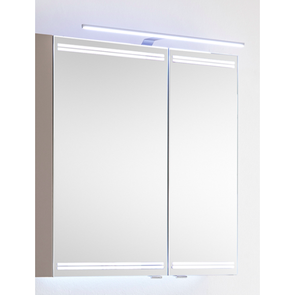 Pelipal PCON Spiegelschrank mit LED im Spiegel, 2 asym. Spiegeltüren, H70, T14 B70 cm