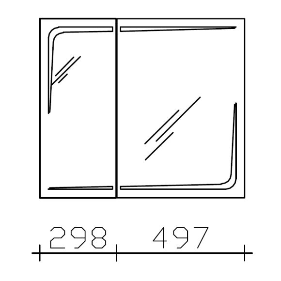 Pelipal Serie 7005 Spiegelschrank mit integr. LED i.d. Spiegeltüren, Steckdose INNEN, 80 cm