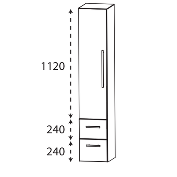 Puris Fine line Hochschrank, 40 cm