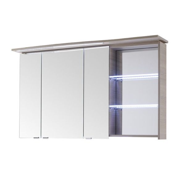 Pelipal Contea Spiegelschrank mit LED-Streifen im Kranz, Steckdose innen, 120 cm