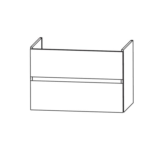 Puris Kera Plan Waschtischunterschrank für Renova Plan 550 von Geberit, grifflos, 48 cm