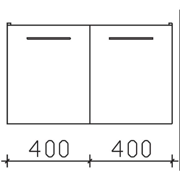 Pelipal Serie 9005 Waschtischunterschrank, 2 Drehtüren, 80 cm