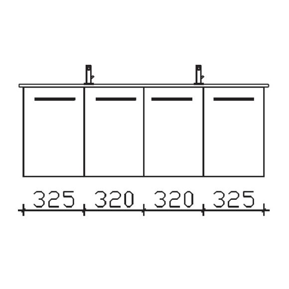 Pelipal Serie 9005 Ideal Standard Connect Air-SET, Waschtisch mit Unterschrank, 134 cm