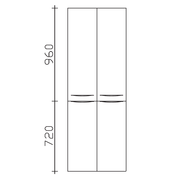 Pelipal Serie 6025 Hochschrank, 60 cm breit, 17 cm tief