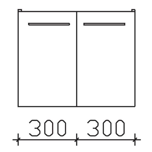 Pelipal Serie 9005 Waschtischunterschrank, 2 Drehtüren, 60 cm