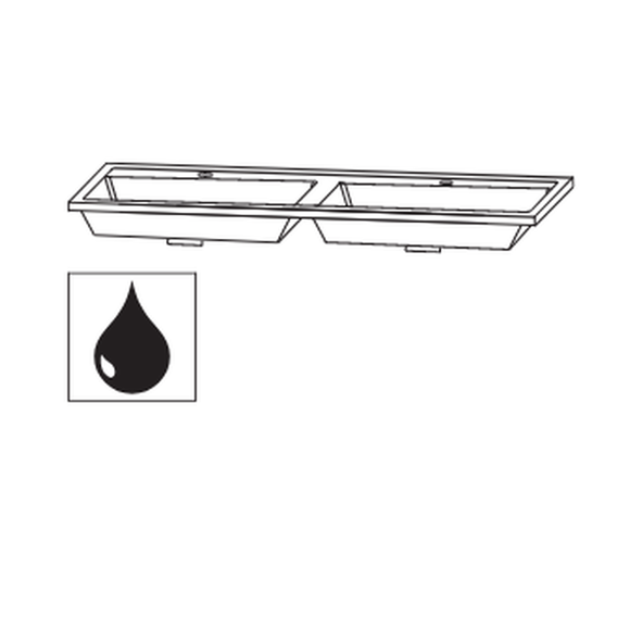 Puris neutrale Artikel Doppelwaschtisch, STONEPLUS - Waschtisch weiß, 143 cm