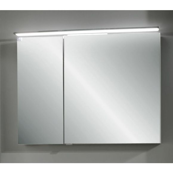 Marlin 3090cosmo Spiegelschrank mit LED-Aufsatzleuchte, 90 cm
