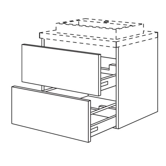 Nobilia LINE-N Badezimmer-Waschtischschrank, 60 cm