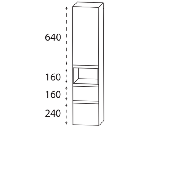 Puris c!puro Mittelschrank, 40 cm