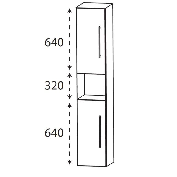 Puris Kera Plan Hochschrank, Tiefe Maßvariabel, 30 cm