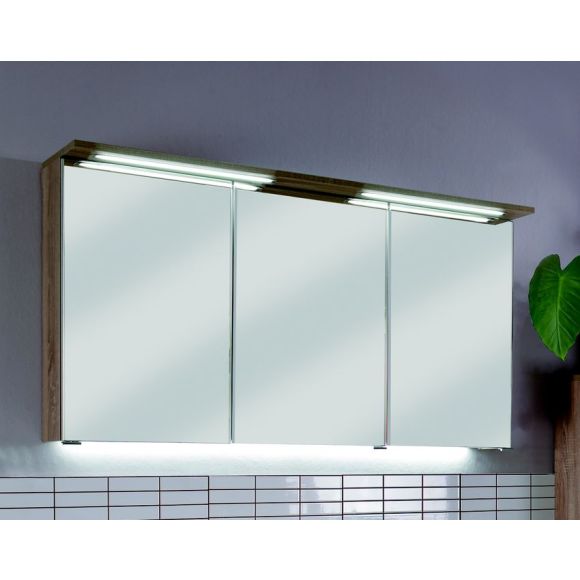 Puris Fresh Spiegelschrank mit LED-Beleuchtung, für Doppelwaschtische, 120 cm