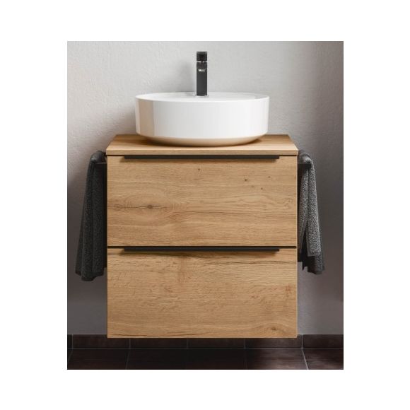 Nobilia Schnell-Lieferprogramm  Waschtisch mit Unterschrank, Eiche Sierra, 60 cm
