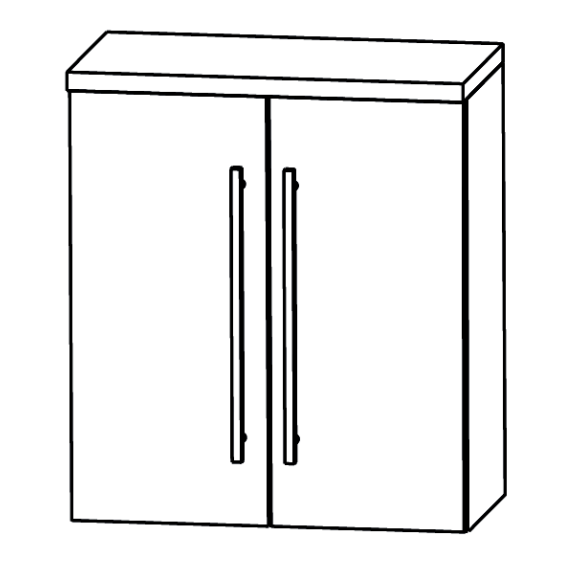 Puris Beimöbel Oberschrank mit zwei Drehtüren (variabel), 60 cm