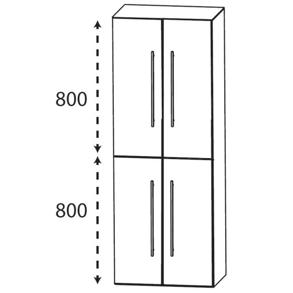 Puris Kera Plan Hochschrank, Tiefe Maßvariabel, 60 cm