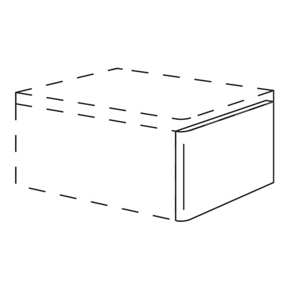 Nobilia LINE-N Runde Abschlusswange, 2,5 cm stark