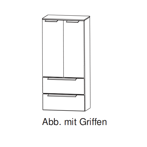 Puris Beimöbel Mittelschrank mit Auszügen, 60 cm