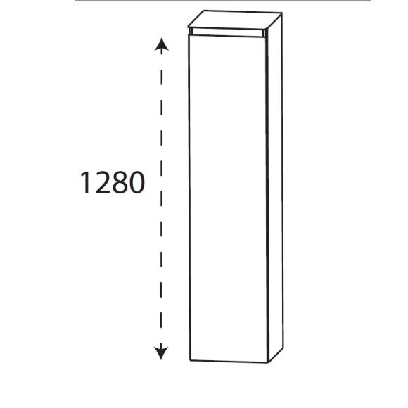 Puris Kera Plan Mittelschrank, Grifflos, 40 cm