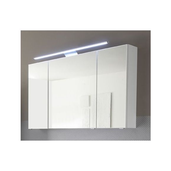 Pelipal Serie 6005 Spiegelschrank inkl. LED-Aufsatzleuchte, Steckdose INNEN, 120 cm