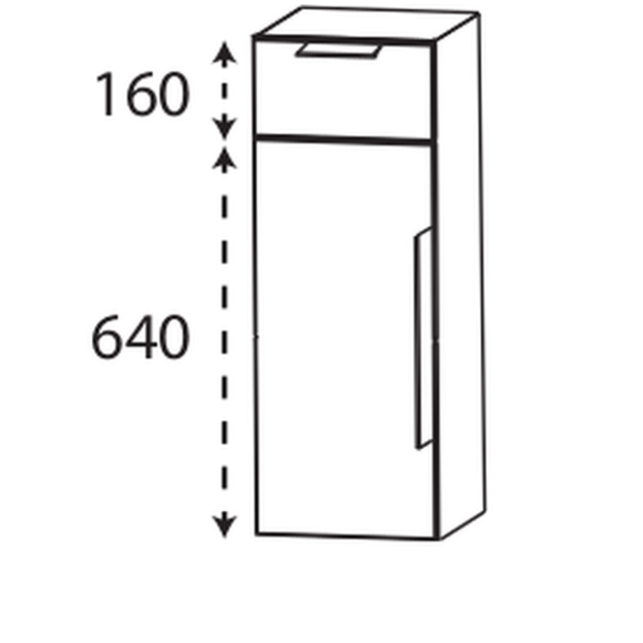 Puris Beimöbel Highboard mit Griffleisten, 40 cm