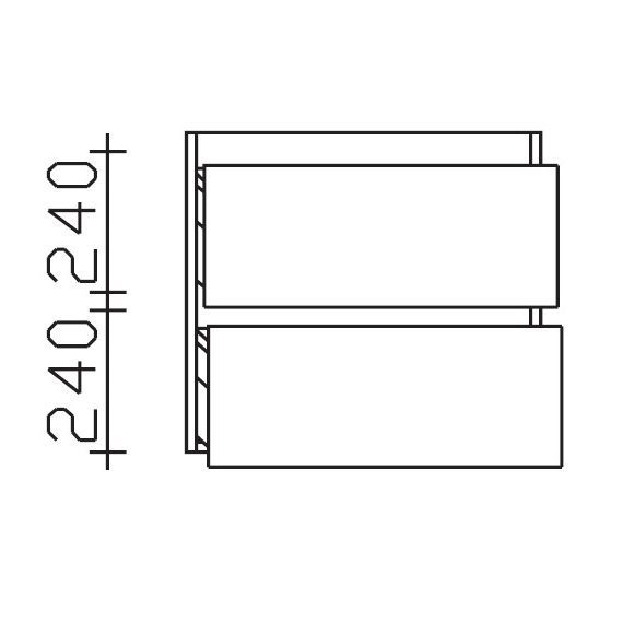 Pelipal PCON Unterschrank, 2 Auszüge, 45 cm 