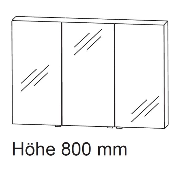 Puris Kera Plan Spiegelschrank, 80 cm