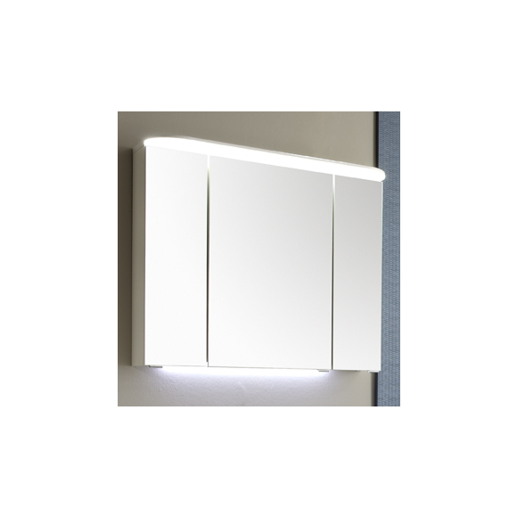 Pelipal Pineo Spiegelschrank, LED-Flächenleuchte im Kranz, 85 cm