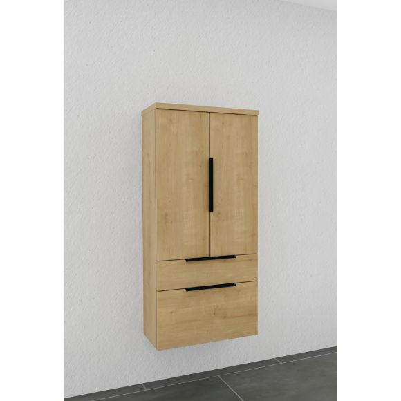 Puris Beimöbel Mittelschrank mit zwei Drehtüren und einem Schubkasten, 60 cm