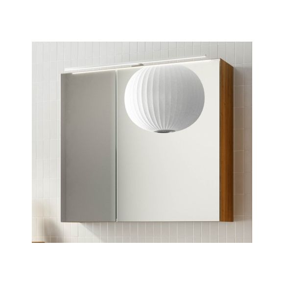 Nobilia Schnell-Lieferprogramm Spiegelschrank, Eiche Sierra, 80 cm