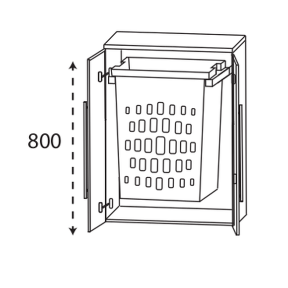 Puris Cool line Highboard mit Wäscheauszug, 60 cm