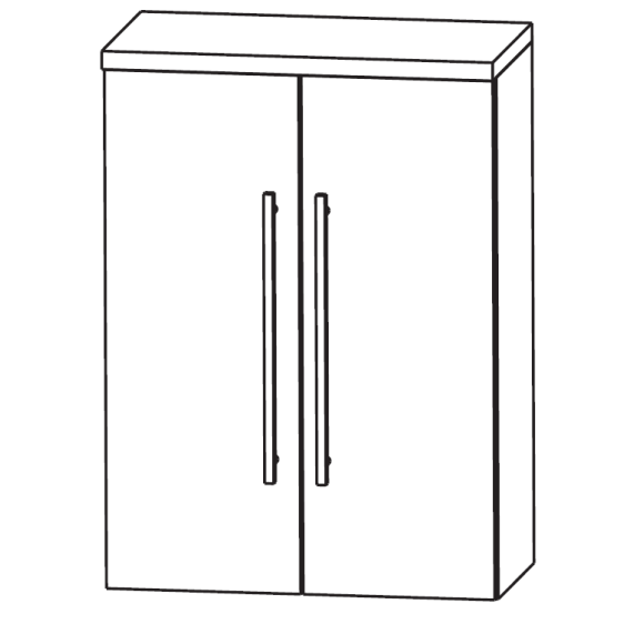 Puris Speed Highboard mit zwei Drehtüren, 60 cm