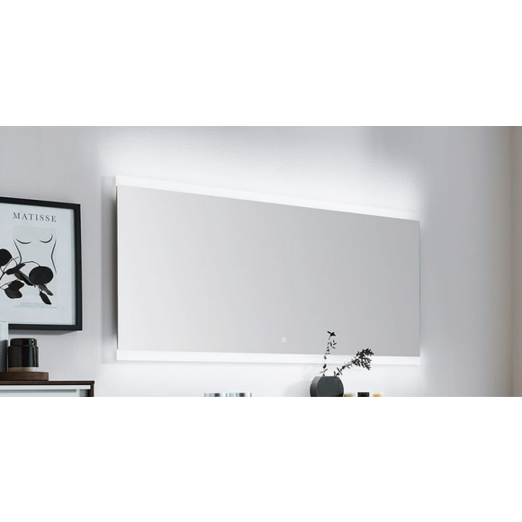 Puris New Xpression Flächenspiegel, LED-Beleuchtung oben und unten, 140 cm