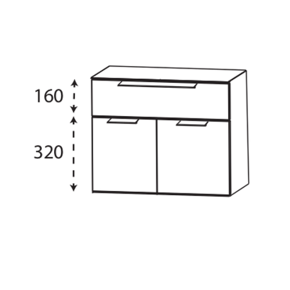 Puris Modern Life Unterschrank mit Griffleisten, 60 cm breit