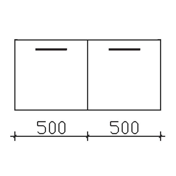 Pelipal Serie 9005 Waschtischunterschrank, 2 Drehtüren, 100 cm