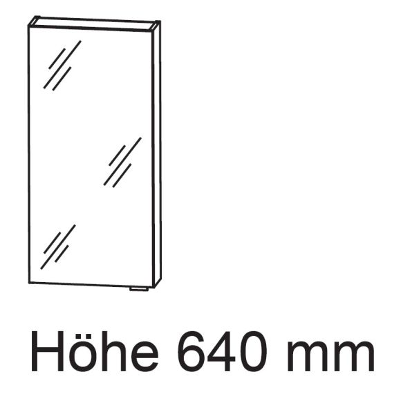 Puris Kera Plan Anabauspiegelschrank, tiefenvariabel 50 cm